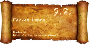 Farkas Hanna névjegykártya